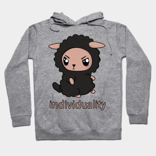 Black sheep - individuality Hoodie by valentinahramov